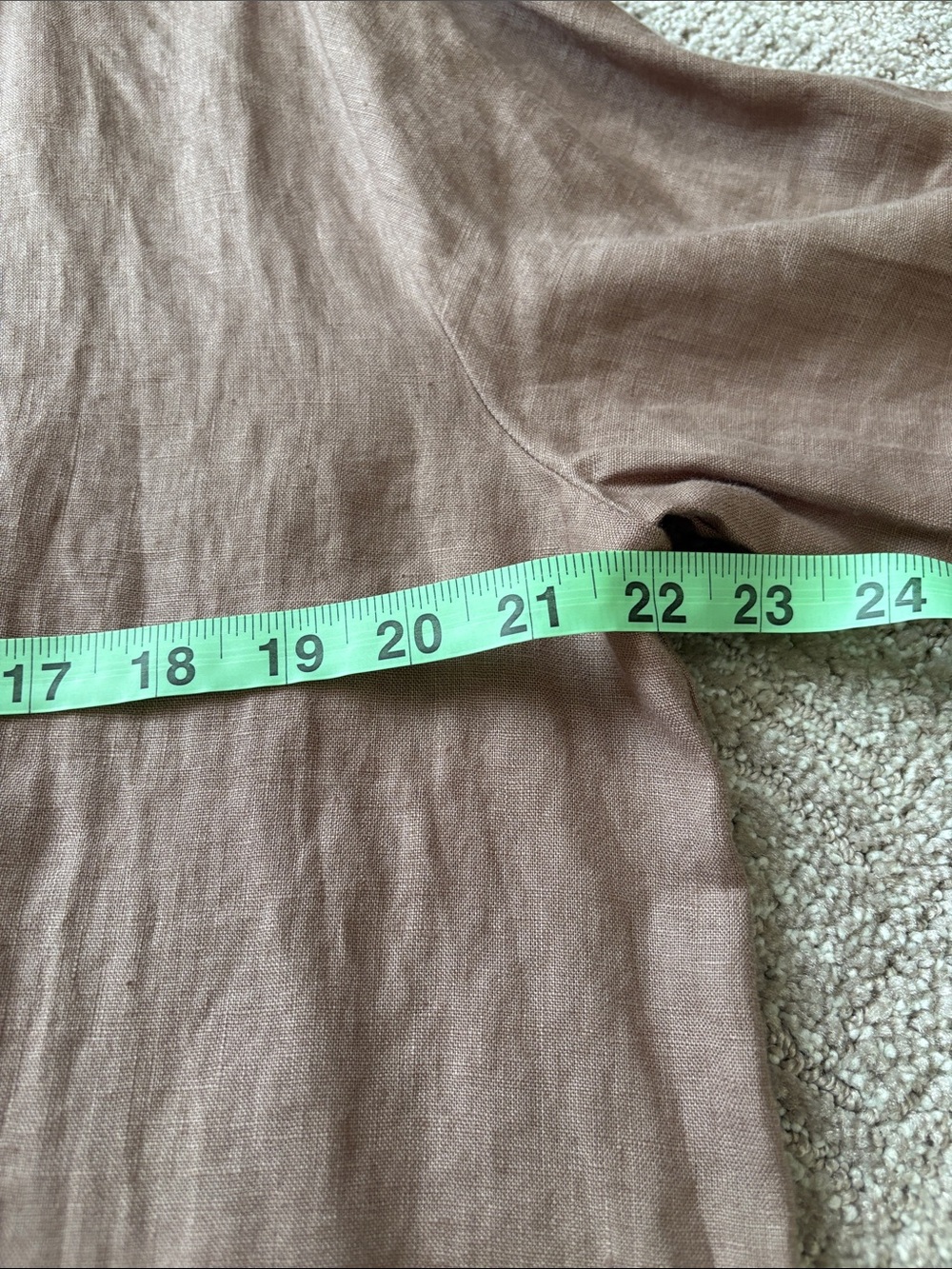 Eileen Fisher Brown Relaxed Double-Breasted Linen-Blend Blazer - Picture 7 of 8